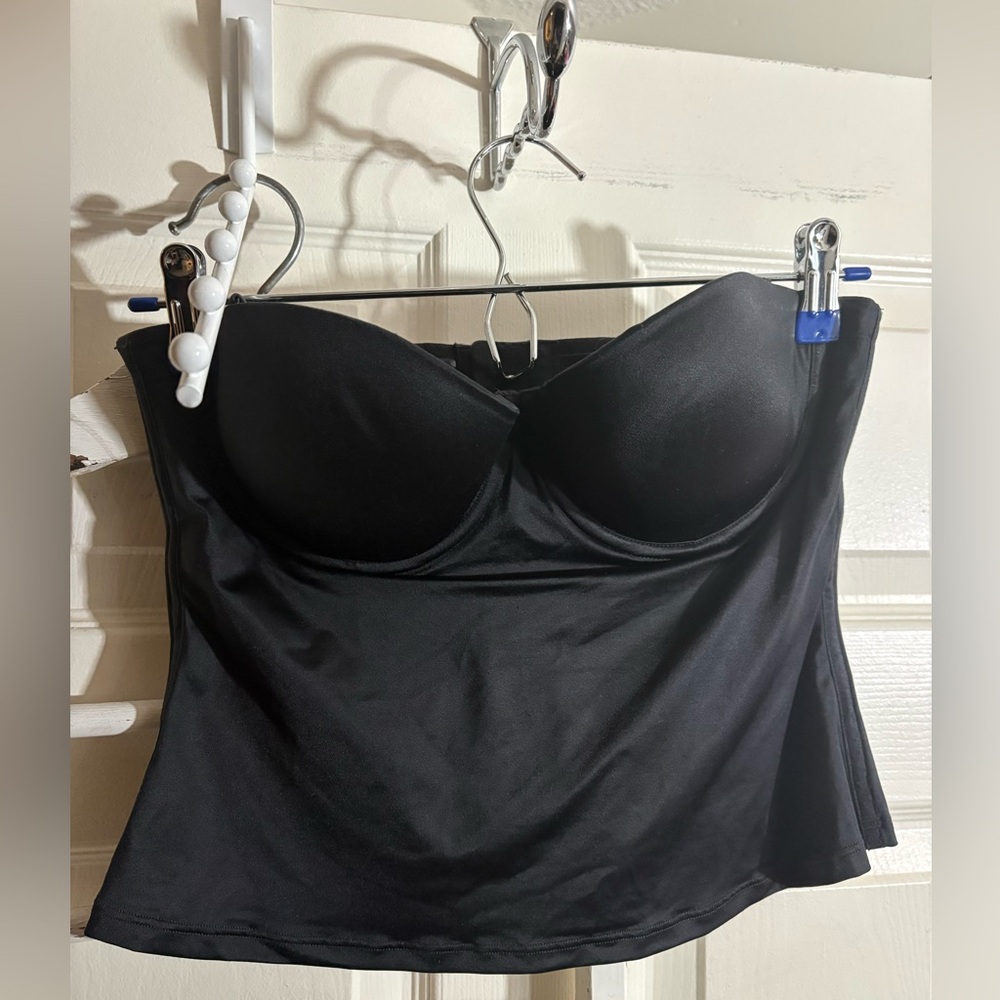 Victoria's Secret Black corset style strapless bra